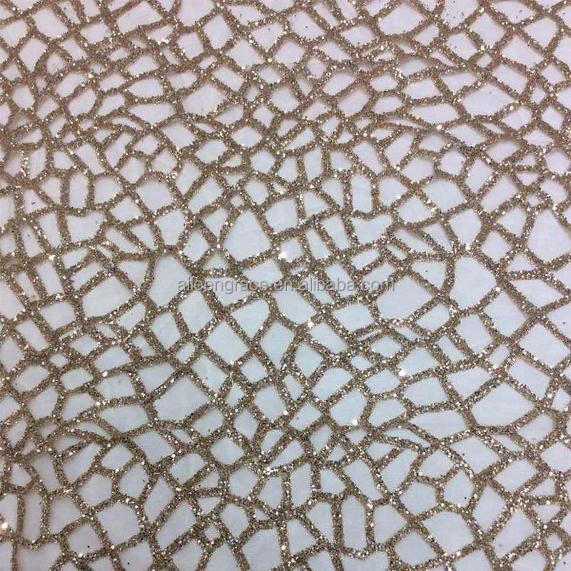Wholesale african glitter tulle lace fabric for party and wedding dress