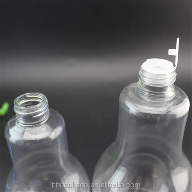 empty transparent 250ml 300ml 400ml pet plastic light bulb bottle for Carbonated drinks Soft drink