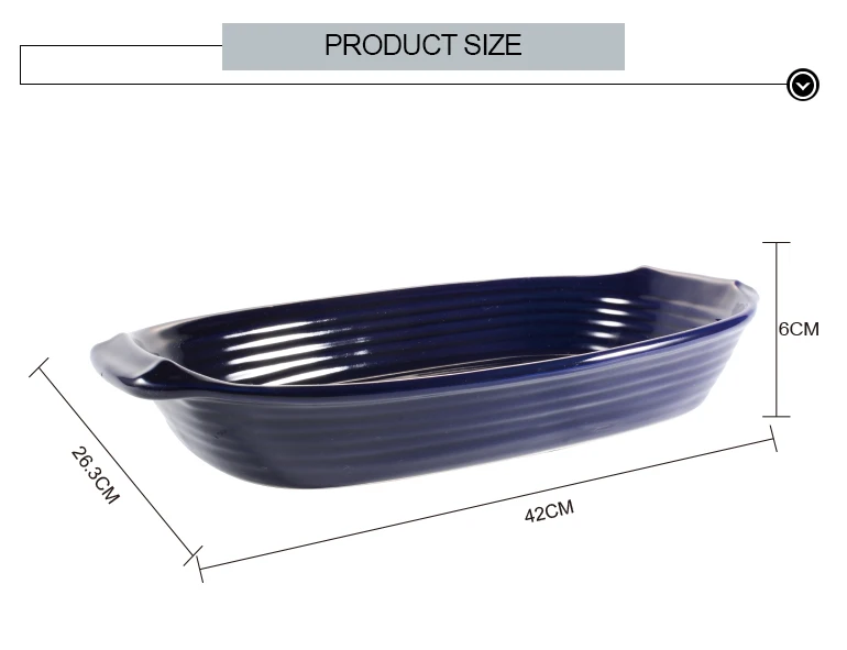 Wholesale Bakeware Set Rectangular Ceramic Baking Dish Home and Kitchen Oven Lasagna Baking Dishes Pans