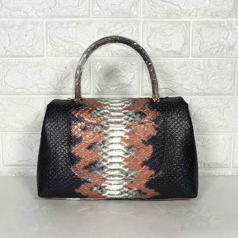 
MOQ 1 PCS 2019 Ladies brand name hand Bags Handbags designer women shoulder bags fashion Snake skin leather 