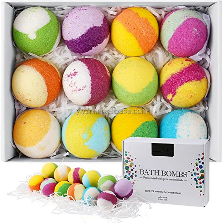 2020 Wholesale Essential Oil Spa Gift Set Fizzy Bath Bombs Set