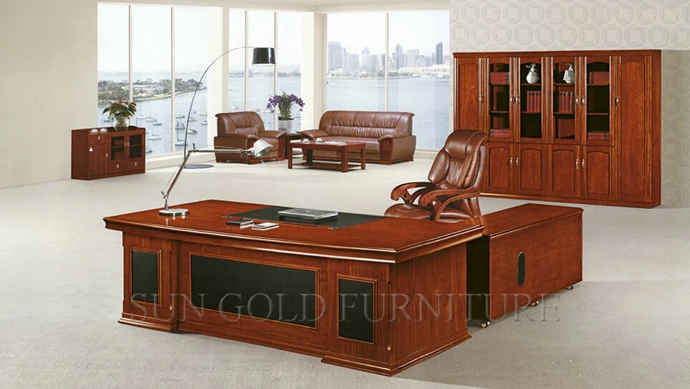 Luxury antique executive table wood Design office desk
