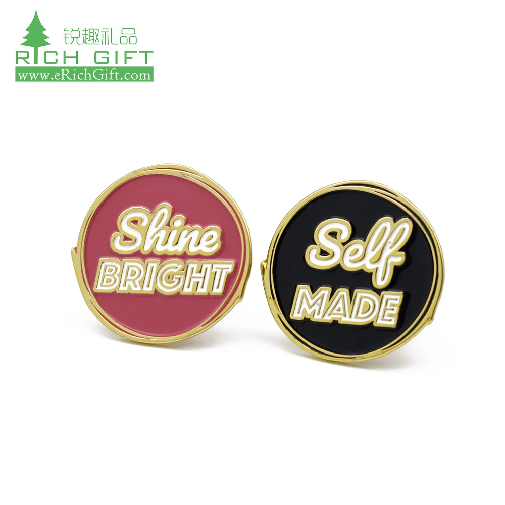 Lapel pin positive message number sneaker metal custom soft hard enamel pin antique with backing cards