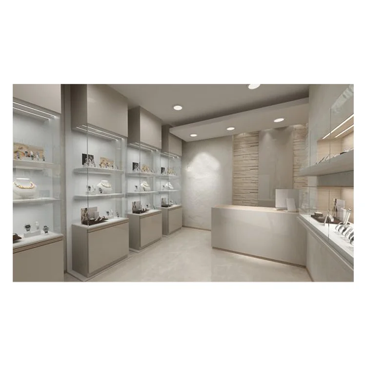 Современная витрина ювелирных изделий ювелирного магазина