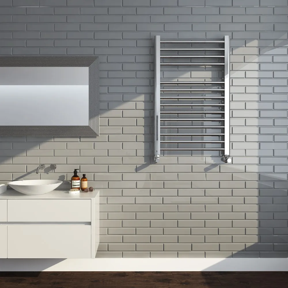 HOT HOT HOT SUN-D11 770X400MM Chrome Finish Heated Towel Rail Bathroom Radiator Heating