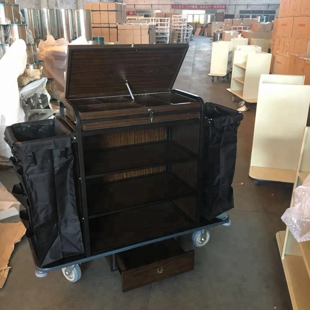 
New design cheap price hotel housekeeping trolley /room maid cart 