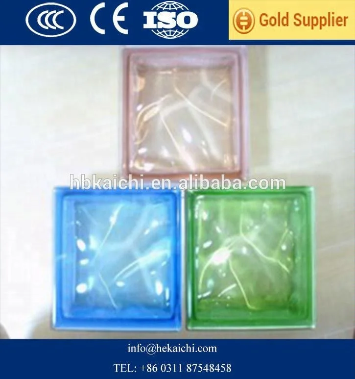 Decorative Colored and Clear Glass Block Brick With Good Price and High Quality