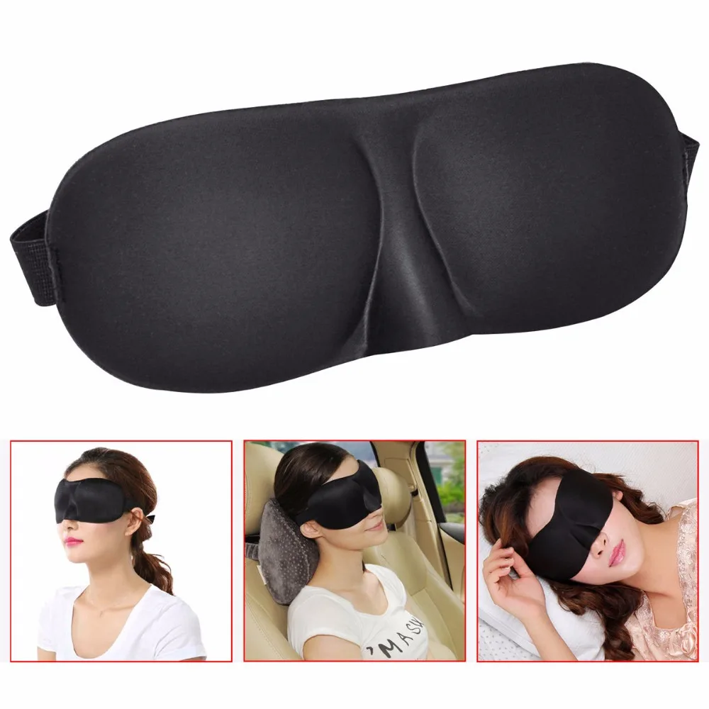 Comfortable Luxury Fashion Memory Foam Sleep Covers 3D bedtime Eye sleep Mask With Ear Plugs