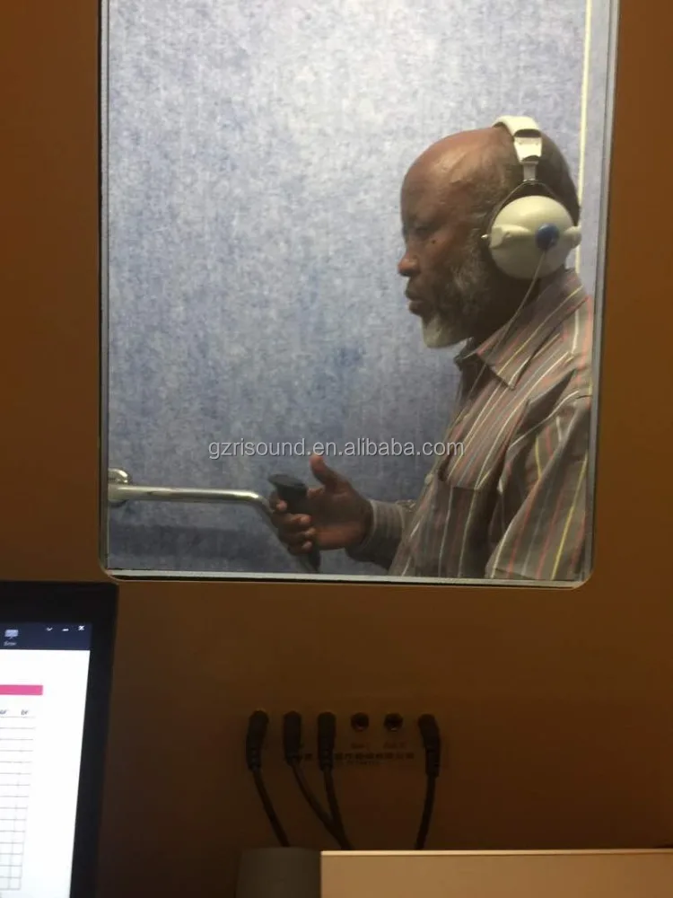 audiometer and hearing test booth