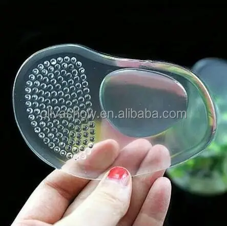 Anti-slip gel half shoe pads insert forefoot cooling gel anti-shock flatfoot orthotics insole