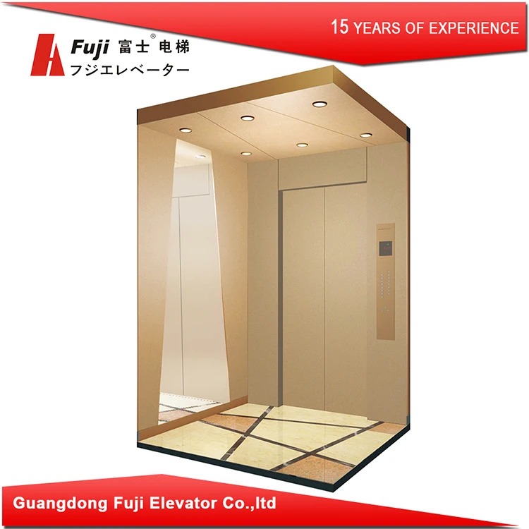 Hotel Passenger Elevator 3000KG 0.5m/s Gearless Motor 304# Ss Cabin Customizable Lift