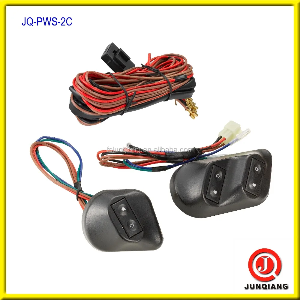 Universal 2 Door Electric Car Power Window Conversion & Switch Kit With High Torque Motor