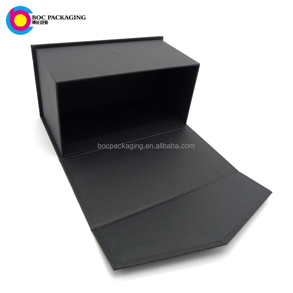 LOW MOQ NO MINIMUM Black Magnetic Closure Gift Box for wine glasses