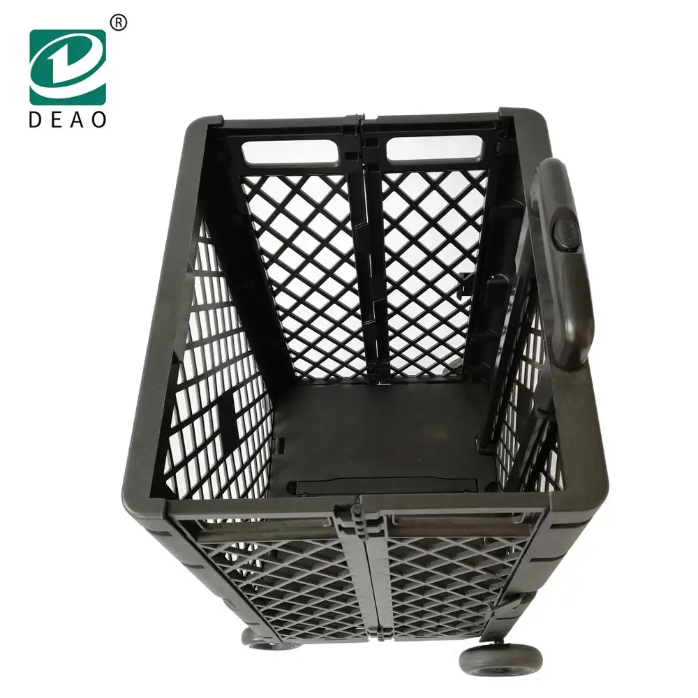 Folding aluminium shopping rolling cart with telescopic handle hand carts trolleys