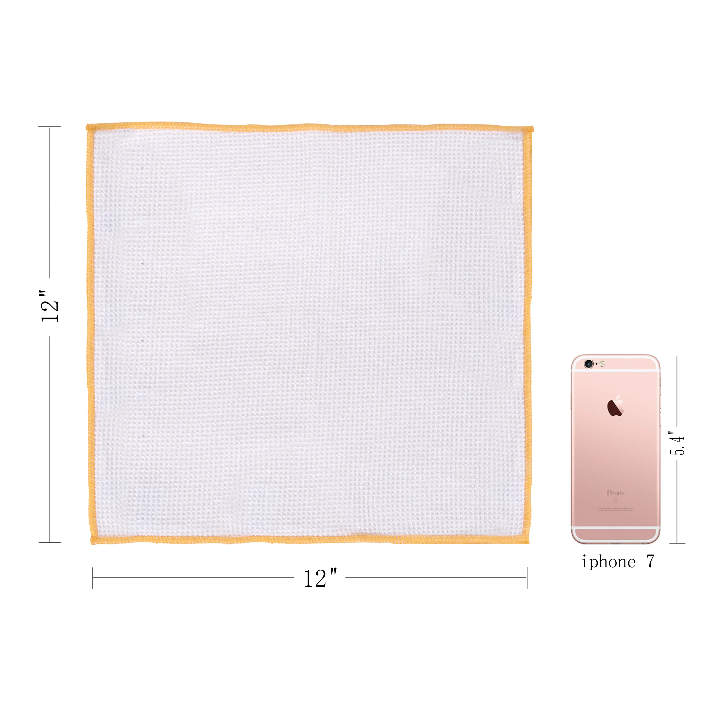 Natural 100% Organic Waffle Weave Bamboo Fiber Clean Towel Kitchen Cleaning Bamboo Dish Cloth