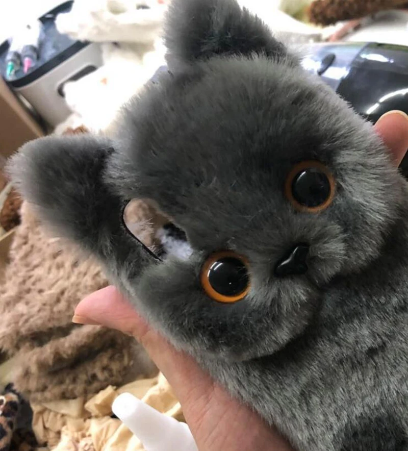 Dreamtop DTF232-LM handmade crafted gift case cover for cell phone cute grey cat design your own mobile phone case