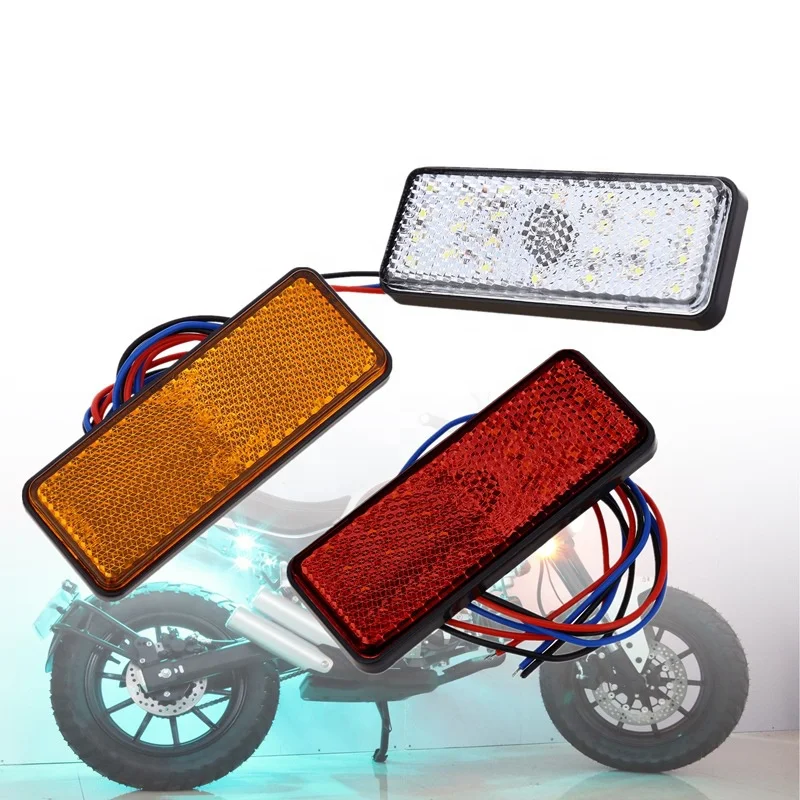 Universal High Quality PMMA/ABS IP68 Waterproof Rectangle 5W 12V LED Reflectors for Motorcycle