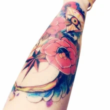 Body Art Beauty Makeup Pink Sexy Triangle Eyes Tattoo 8D Waterproof Temporary Tattoo Stickers