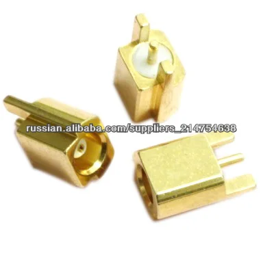 MCX женский разъем припоя краю платы поверхностного монтажа ВЧ разъем