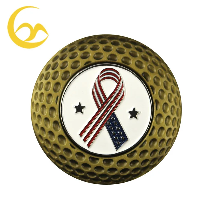 High quality poker chip metal golf ball marker