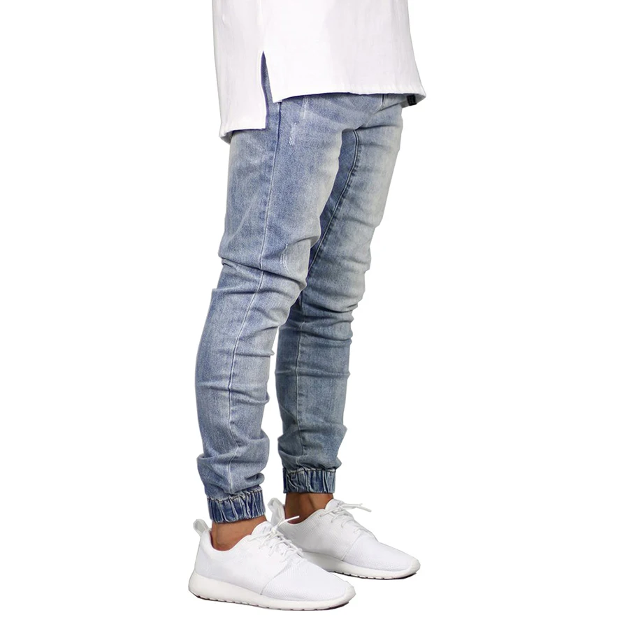 
2019 New arrival stretch slim fit skinny jeans men Denim designer cotton harem pants jean for men Accept OEM LOGO 