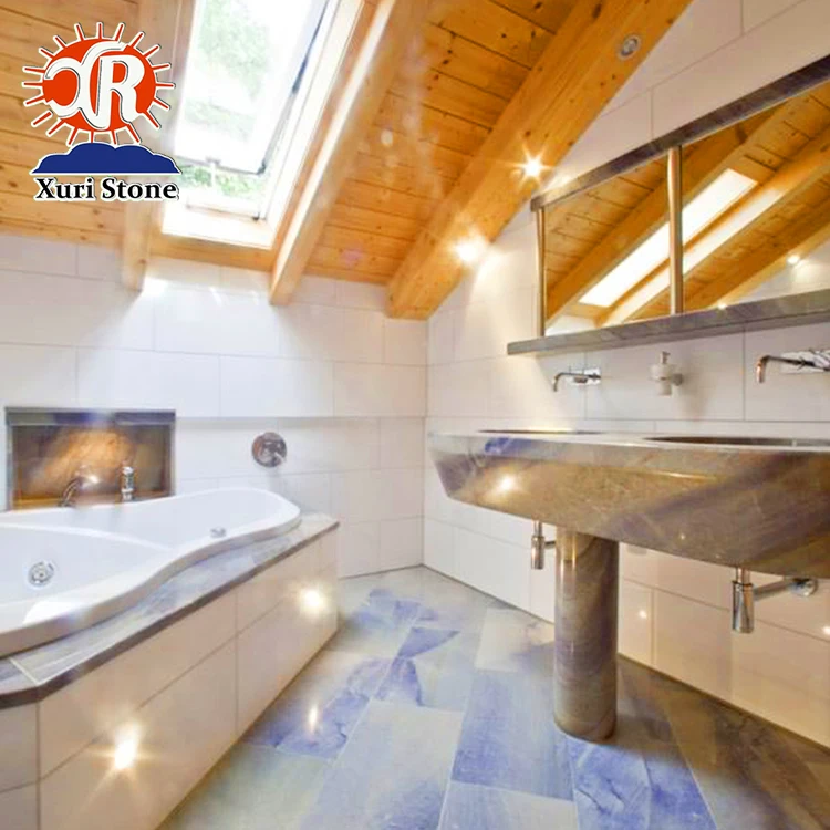 Hot Sale Brazil Marble Azul Imperial Blue Mable For Interior Floor Decoration