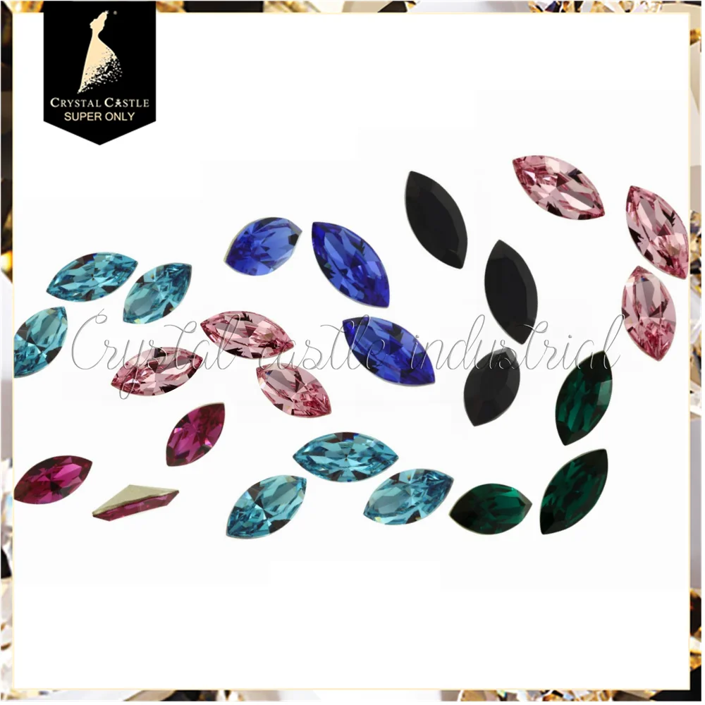 China supplier 4220 Navette horse eyes jewelry making foil back fancy stone glass pointed back rhinestone crystal