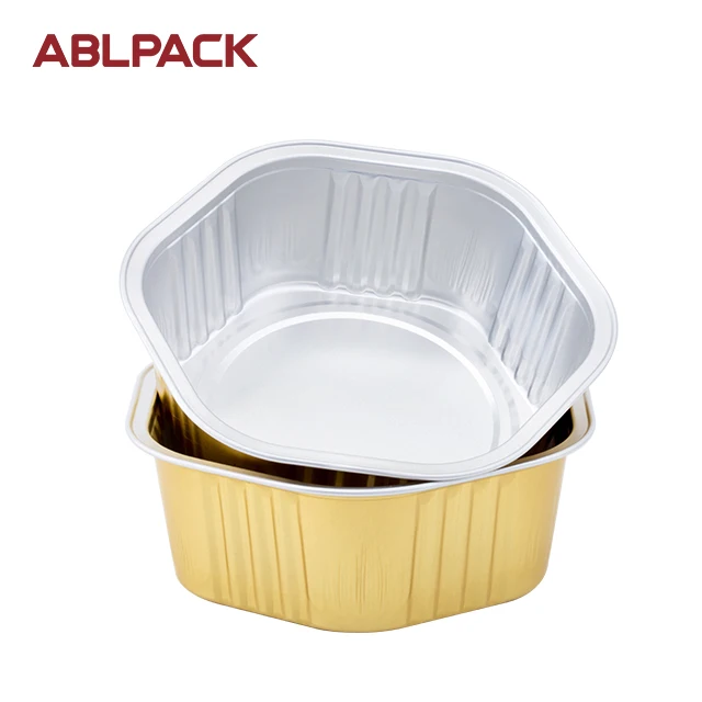 
400ml coated smooth wall non wrinkle wal aluminum foil container hotel restaurant bake tart work home packing products 