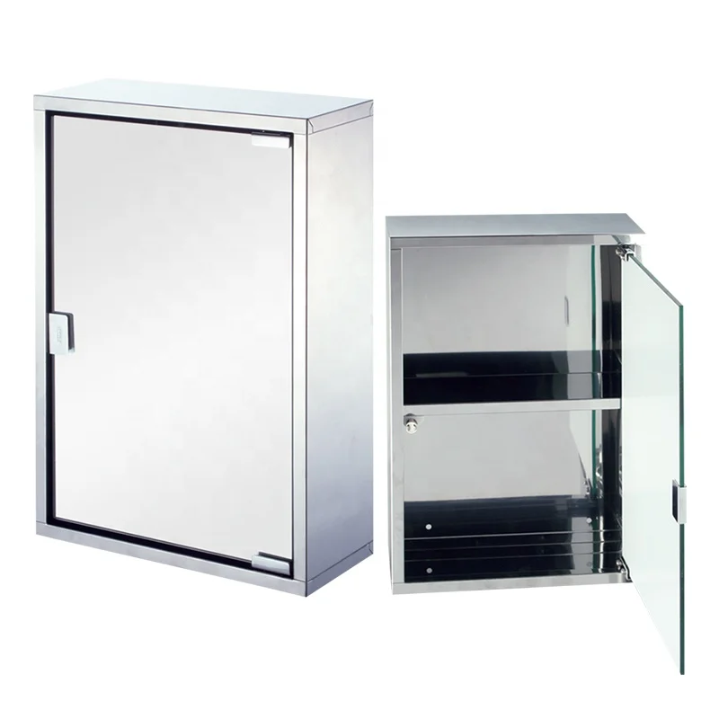 Wall Mounted Durable Tires Bathroom/ Hospital Use Stainless Steel Medicine Cabinet Pill Box First Aid Kit Box Storage box