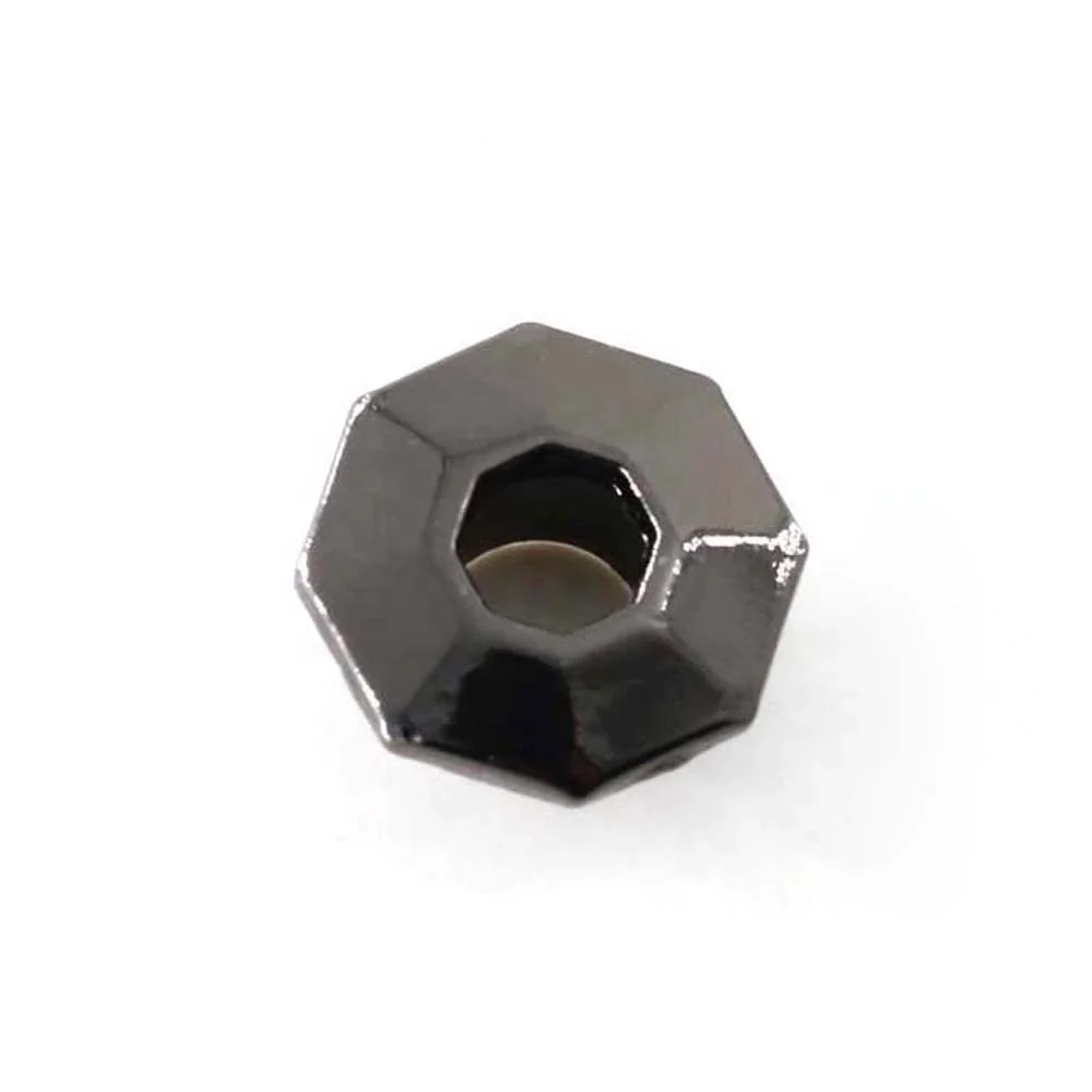 Handbag Accessories Hexagon Hat Eyelet Grommet  Stylish Black Metal Eyelet For Garments