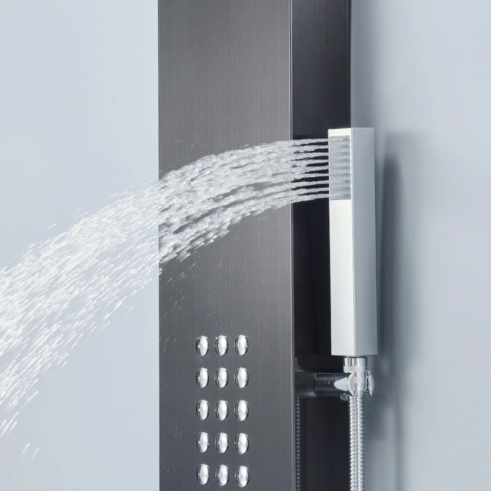 Hot Shower Thermostatic Faucet Sanitary Ware Panel Bathroom Wall Mounted Black Oil Rubbed Bronze Shower Panel