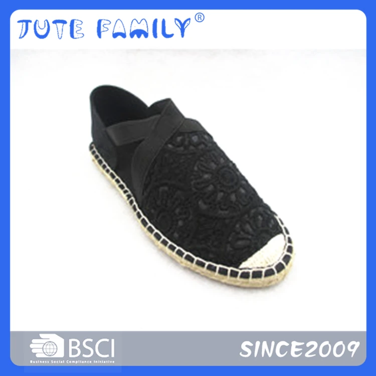 Изысканная джутовая обувь High Platform Espadrille Flats Handmade Sole Shoes Factory Espadrilles