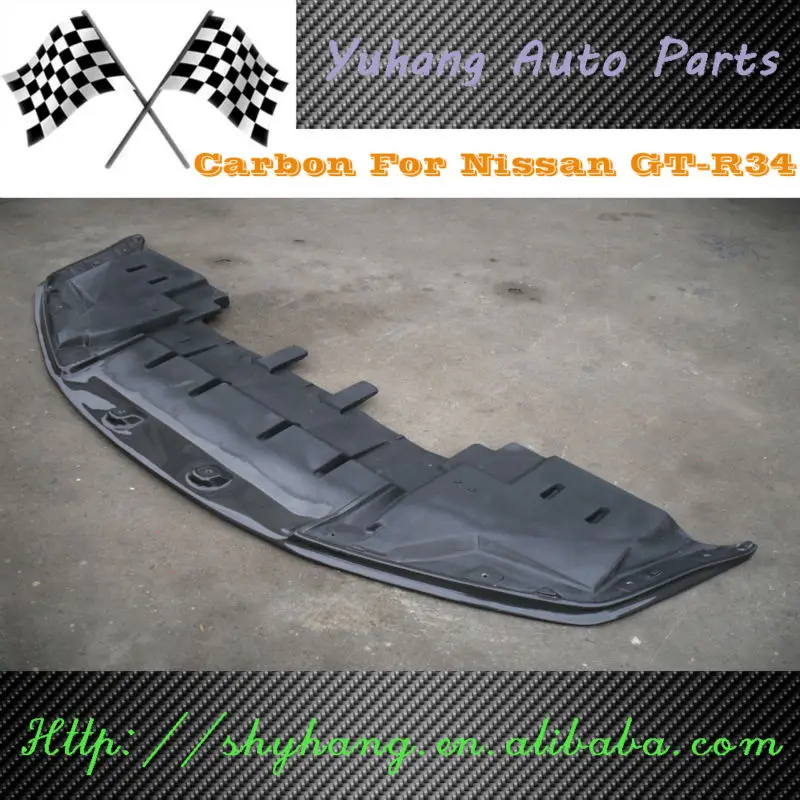 FOR SKYLINE R34  OEM Ni FRONT BUMPER LIP CARBON FIBER