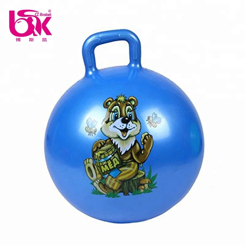 
Manufacturer Custom Size Kids Bouncy Handle Skippy Hopper Ball 