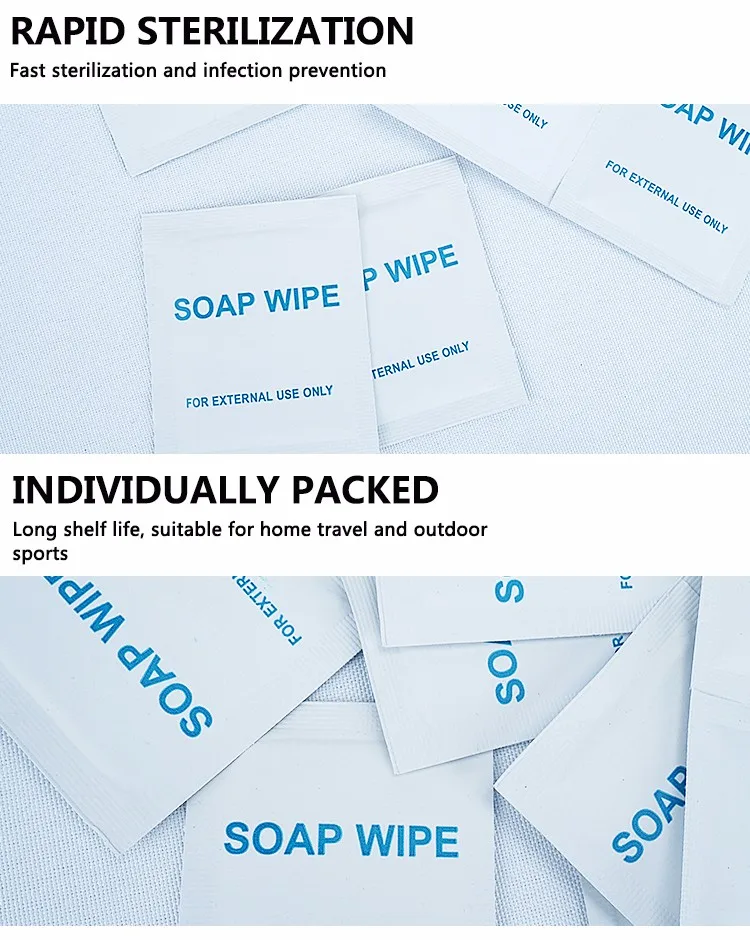 Direct factory offer individually packaging cleaning soap tissue for external use  only