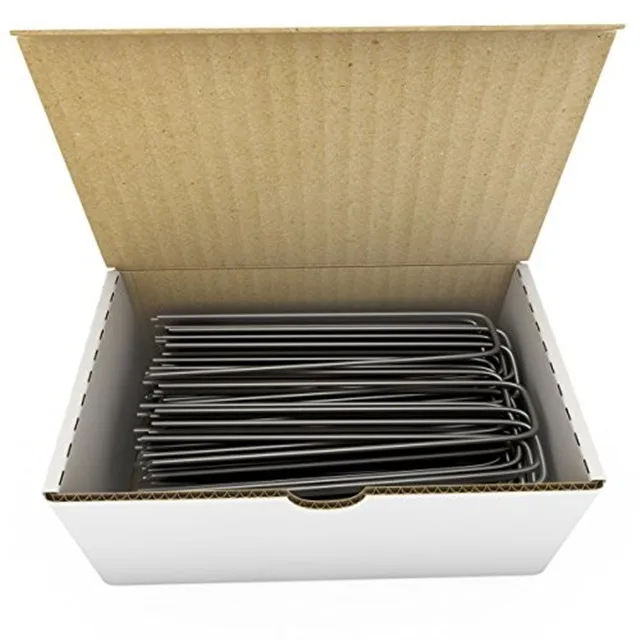 Square/Round Top U Shape Galvanized Metal stakes/U Shaped Turf Nails/turf Pins