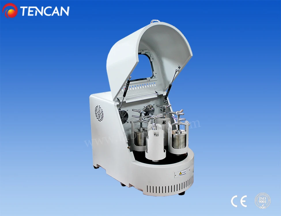 China Tencan 220V/110V 8L semi-circle lab nano powder grinding planetary ball mill, laboratory use ball mill