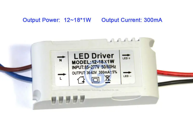 постоянного тока привело питания 18w 300ma 18*1w переменного тока 85~277v постоянного тока 60v