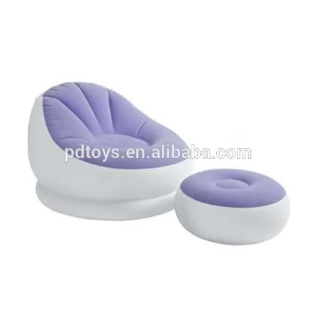 Living Room Furniture Flock PVC Inflatable Chair Set Chaise Lounge Pouf Ottoman Outdoor Camping Sectional Sofa Elegant Model