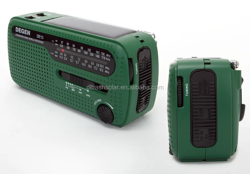 China manufacture green and blue color SW1/SW2 Solar powered world receiving WB NOAA Radio