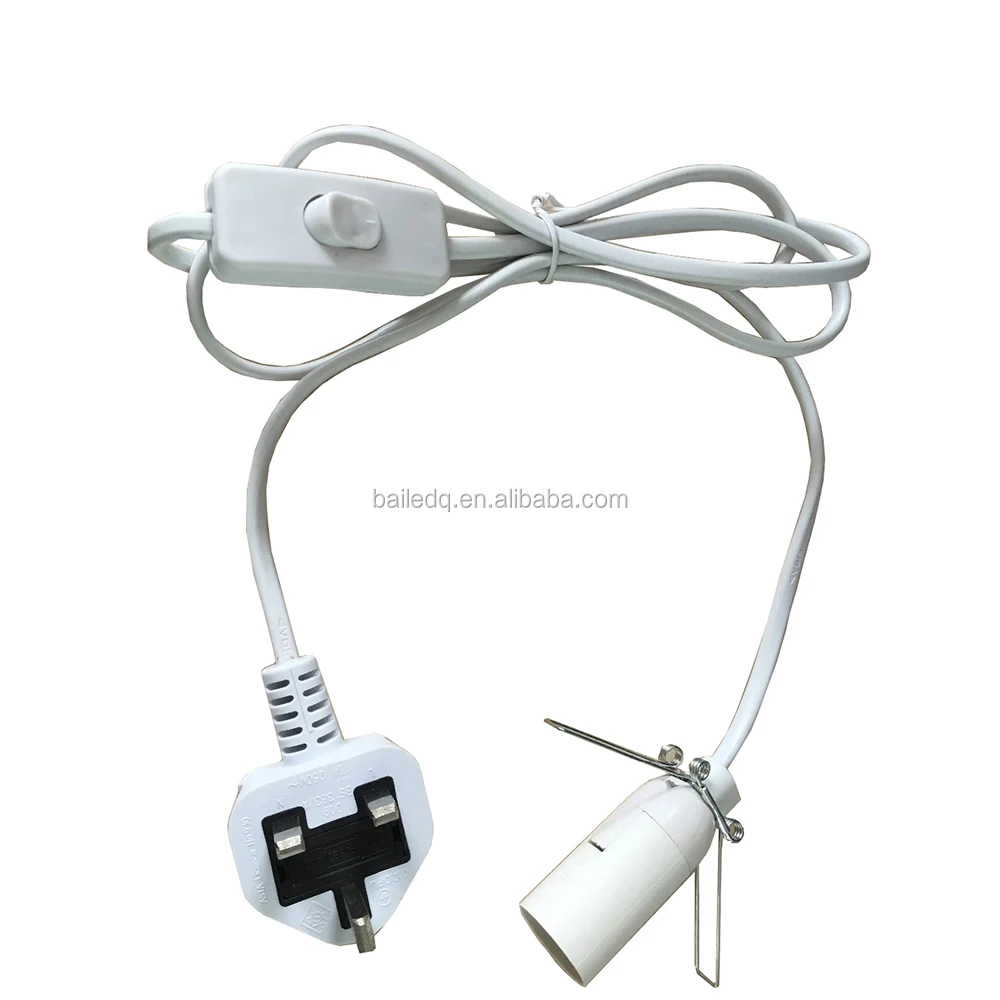 UK BS salt lamp cord set E14 303 on and off dimmer switch pendant lamp cord