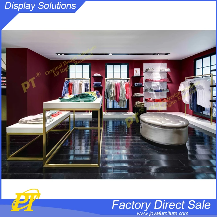 Modern simple hardware shop counter design for garment store
