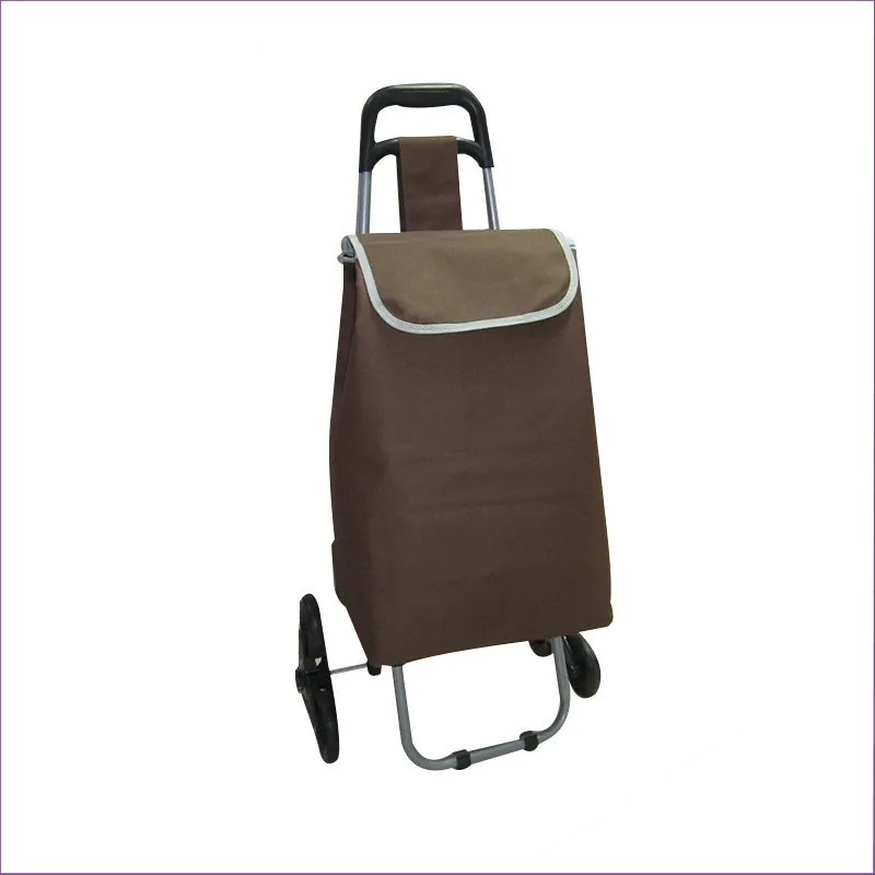 Factory Supply 6 Wheels 600D Trolley Folding Cart Bag Shopping Trolley Cart