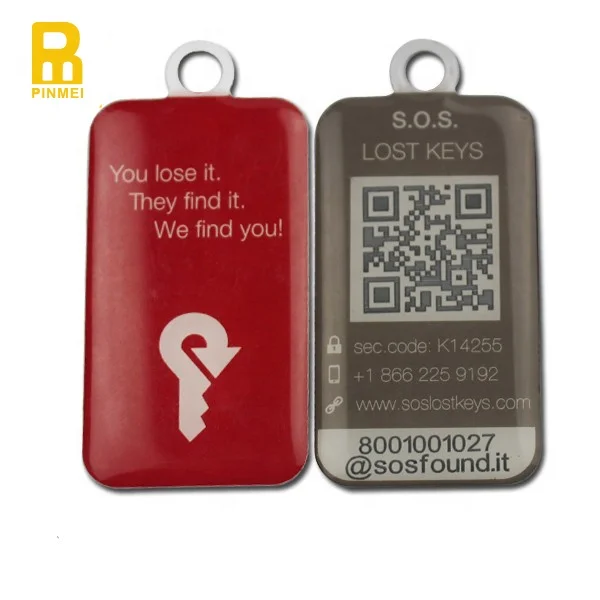 QR Code ID Number Key Fobs Barcode Key Chain Custom Logo Rfid Key Tag Keychain key holder