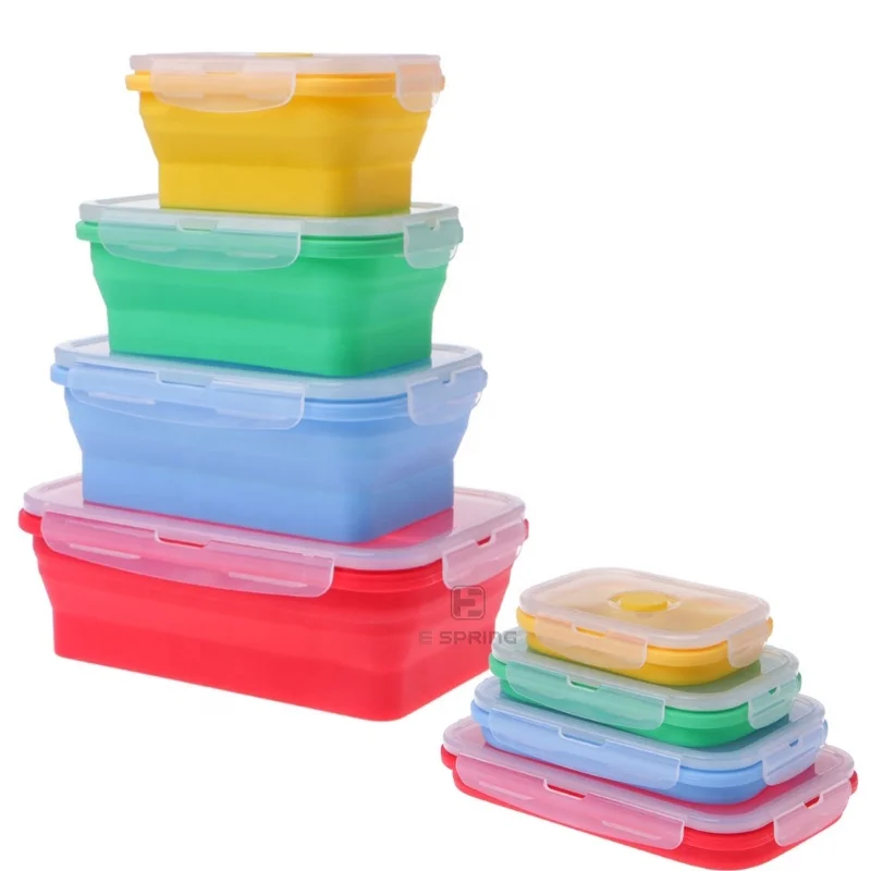 School Storage Kids Lunch Box Lunch Collapsible Food Folding Storage Boxes & Bins,storage Boxes & Bins Food Container Free