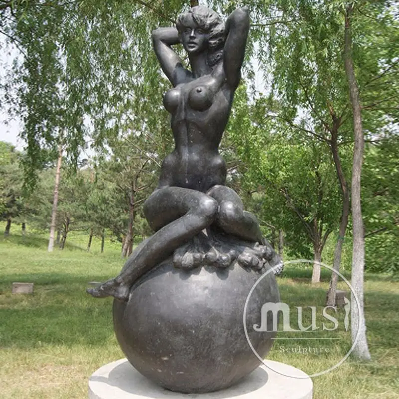 Life Size Brass Brass Modern Girls Nude Sculpture