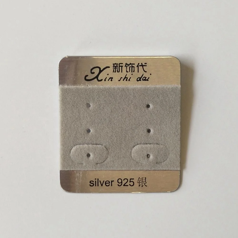 Customized velvet lamination earring necklace crafts jewelry display packaging cards