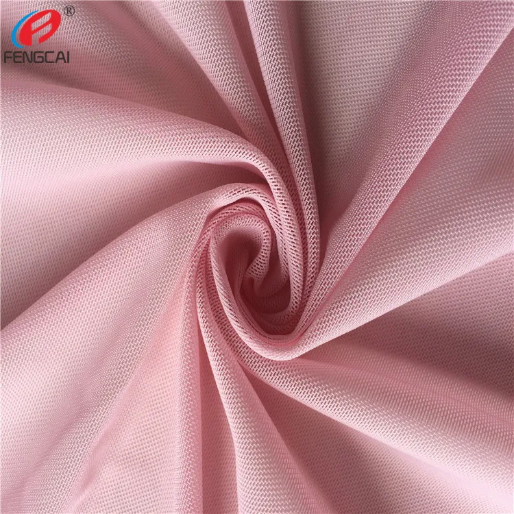 4 Way Stretch Silky Tulle Polyester Spandex Mesh Fabric For Sexy Dress , Power Net Fabric