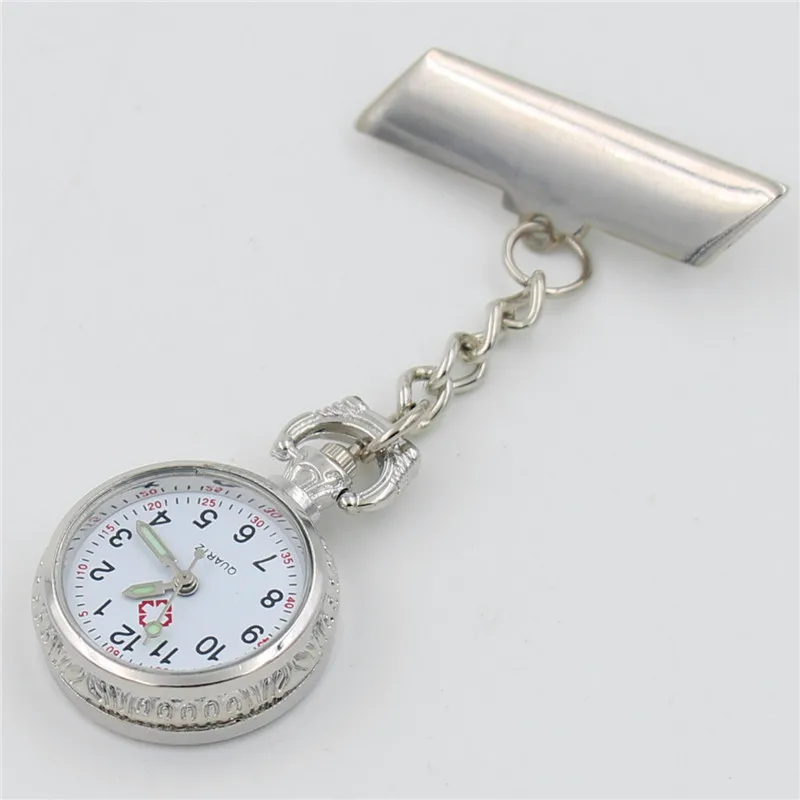 
Cheap Custom STOCKS Unisex Metal Steel Nurse Quartz Pocket Watch FOB nursing Gift 