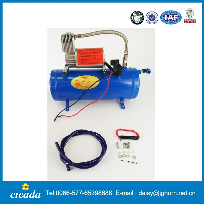 12V 1.6 Gallon Tank and 150 PSI Compressor